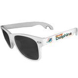 Miami Dolphins Beachfarer Bottle Opener Sunglasses, White - Siskiyou Buckle - Flyclothing LLC
