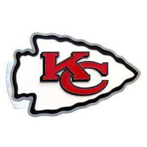 Kansas City Chiefs Large Hitch Cover Class II and Class III Metal Plugs - Kansas City Chiefs - Flyclothing LLC