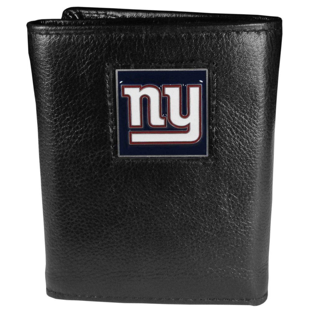 New York Giants Deluxe Leather Tri-fold Wallet Packaged in Gift Box - Siskiyou Buckle - Flyclothing LLC