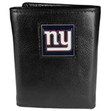 New York Giants Deluxe Leather Tri-fold Wallet Packaged in Gift Box - Siskiyou Buckle - Flyclothing LLC