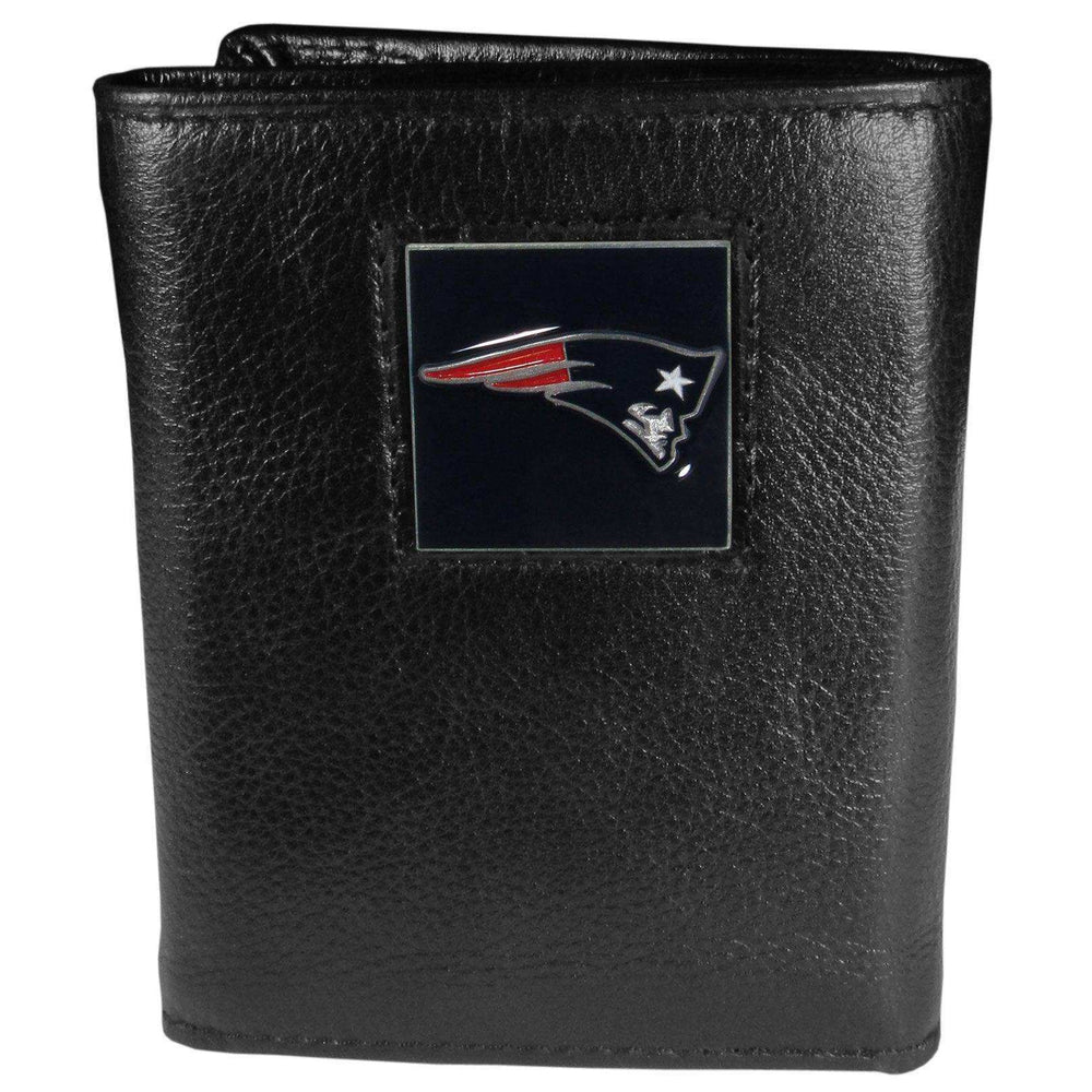 New England Patriots Deluxe Leather Tri-fold Wallet - Siskiyou Buckle - Flyclothing LLC