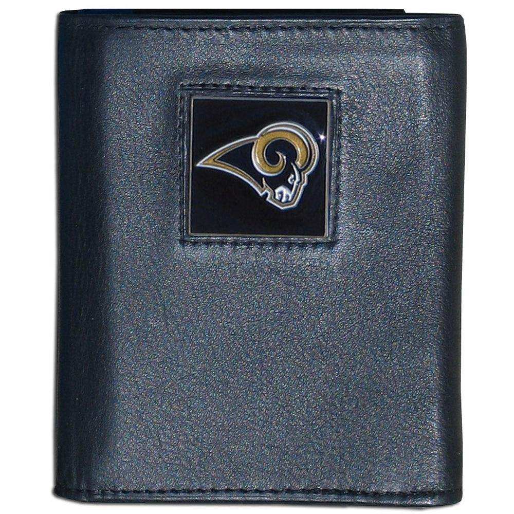 Los Angeles Rams Leather Tri-fold Wallet - Siskiyou Buckle - Flyclothing LLC
