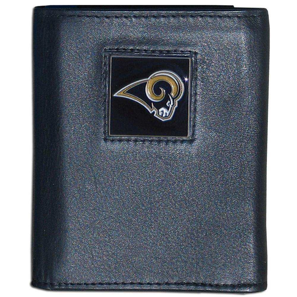 Los Angeles Rams Deluxe Leather Tri-fold Wallet - Siskiyou Buckle - Flyclothing LLC