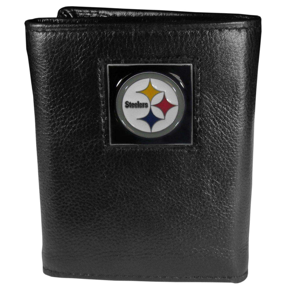 Pittsburgh Steelers Deluxe Leather Tri-fold Wallet - Siskiyou Buckle - Flyclothing LLC
