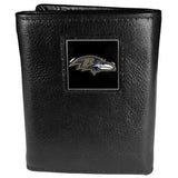 Baltimore Ravens Deluxe Leather Tri-fold Wallet - Siskiyou Buckle - Flyclothing LLC