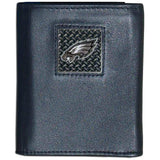 Philadelphia Eagles Gridiron Leather Tri-fold Wallet Packaged in Gift Box - Siskiyou Buckle - Flyclothing LLC