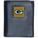 Green Bay Packers Gridiron Leather Tri-fold Wallet - Siskiyou Buckle - Flyclothing LLC