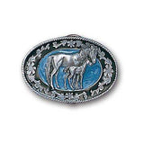 Mare with Colt Enameled Belt Buckle - Siskiyou Buckle - Flyclothing LLC