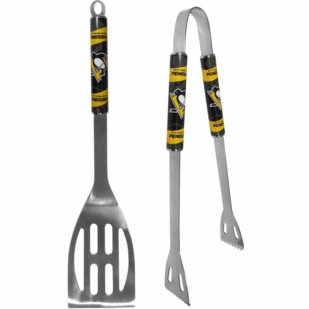 Pittsburgh Penguins® 2 pc Steel BBQ Tool Set - Siskiyou Buckle - Flyclothing LLC