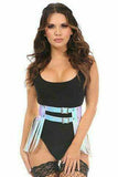 Daisy Corsets Blue/Purple Holo Fringe Skirt - Daisy Corsets - Flyclothing LLC