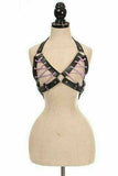 Daisy Corsets Black Faux Leather Lace-Up Bra Top - Lavender - Daisy Corsets - Flyclothing LLC