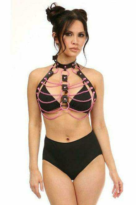 Daisy Corsets Candy Collection - Pink Chain Harness - Daisy Corsets - Flyclothing LLC