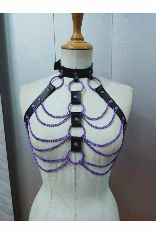 Daisy Corsets Candy Collection - Purple Chain Harness - Daisy Corsets - Flyclothing LLC