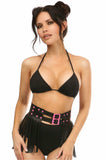 Daisy Corsets Candy Collection - Black/Pink Fringe Skirt - Daisy Corsets - Flyclothing LLC