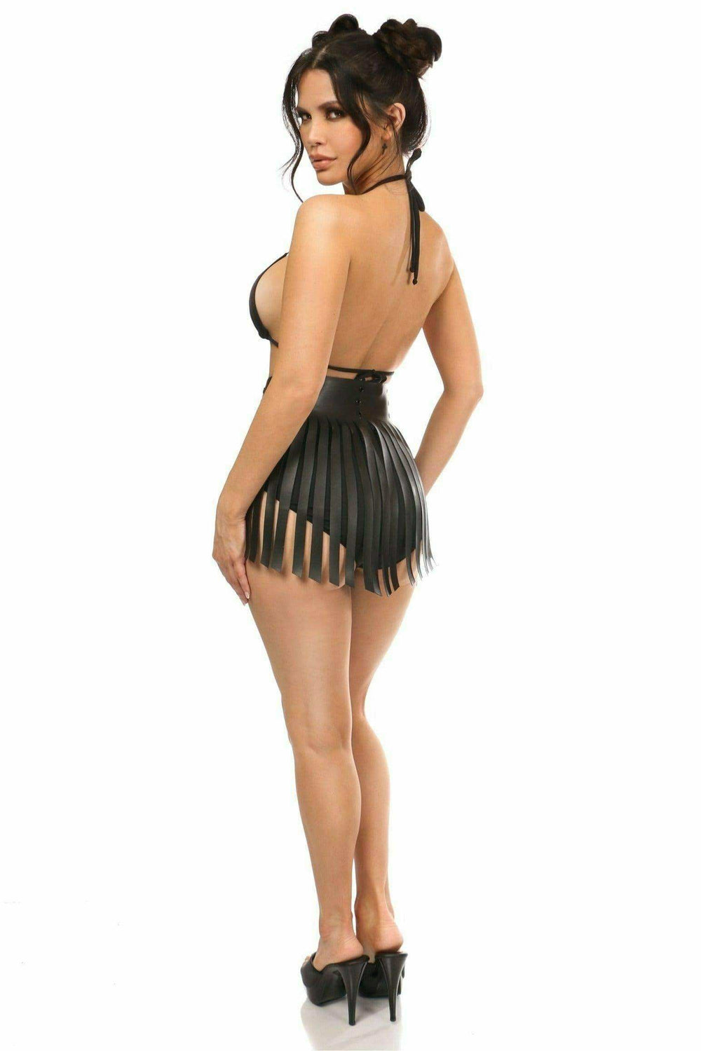 Daisy Corsets Candy Collection - Black/Black Fringe Skirt - Daisy Corsets - Flyclothing LLC