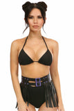 Daisy Corsets Candy Collection - Black/Purple Fringe Skirt - Daisy Corsets - Flyclothing LLC