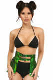 Daisy Corsets Green Holo Fringe Skirt - Daisy Corsets - Flyclothing LLC