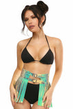 Daisy Corsets Mint Green Holo Fringe Skirt - Daisy Corsets - Flyclothing LLC