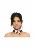 Daisy Corsets Kitten Collection Lt Pink/Black Lace Choker - Daisy Corsets - Flyclothing LLC