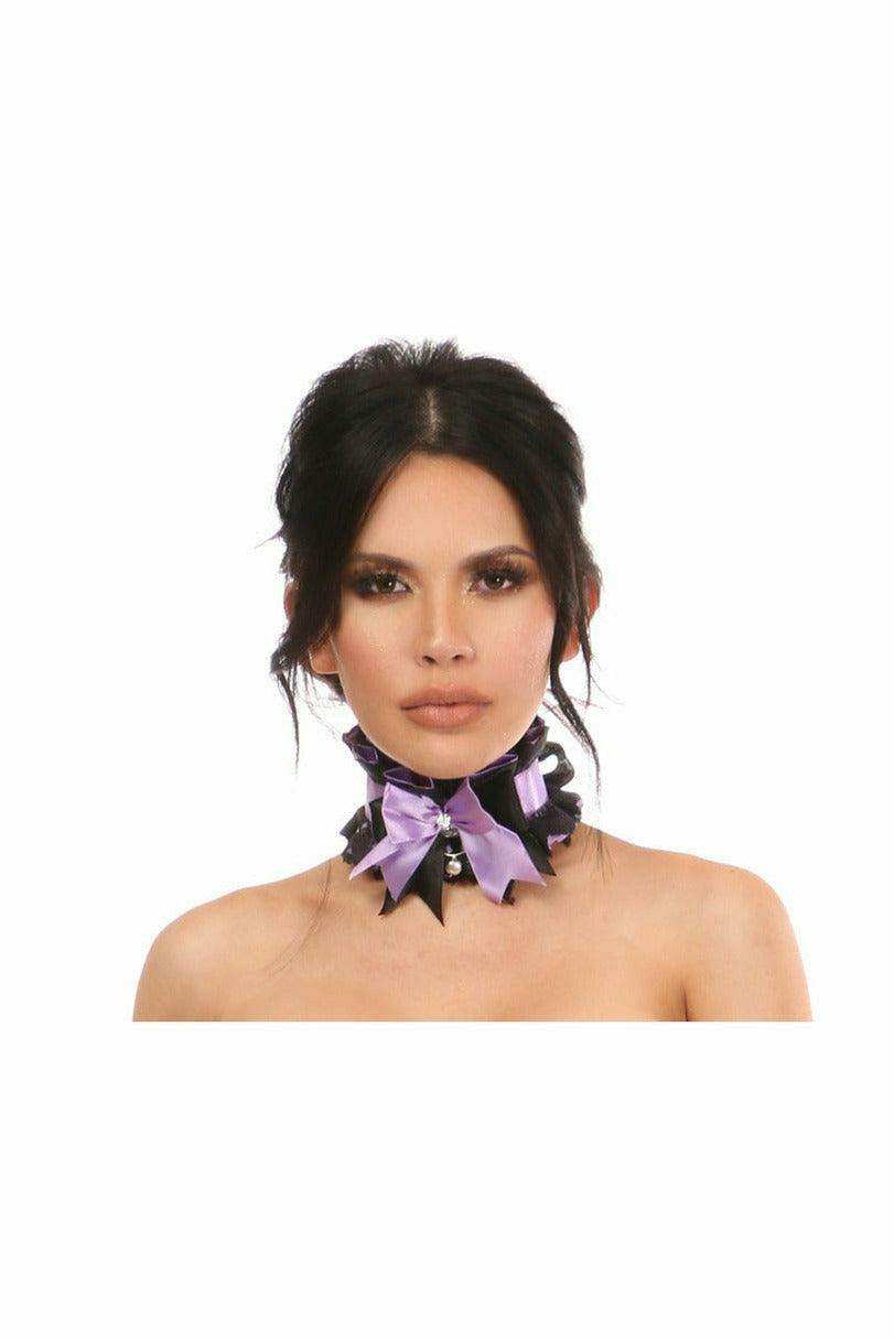 Kitten Collection Lavender/Black Lace Choker - Daisy Corsets - Flyclothing LLC