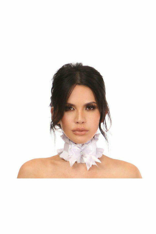 Kitten Collection White/White Lace Choker - Daisy Corsets - Flyclothing LLC