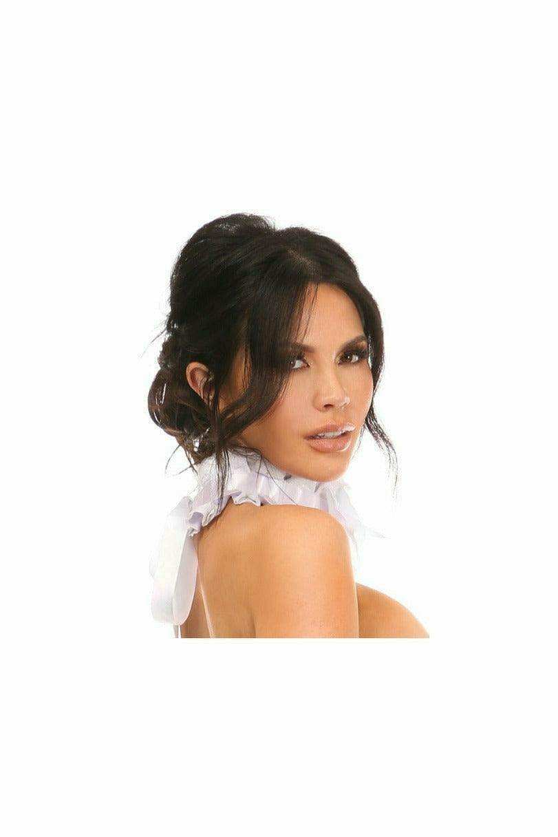 Daisy Corsets Kitten Collection White/White Lace Choker - Daisy Corsets - Flyclothing LLC