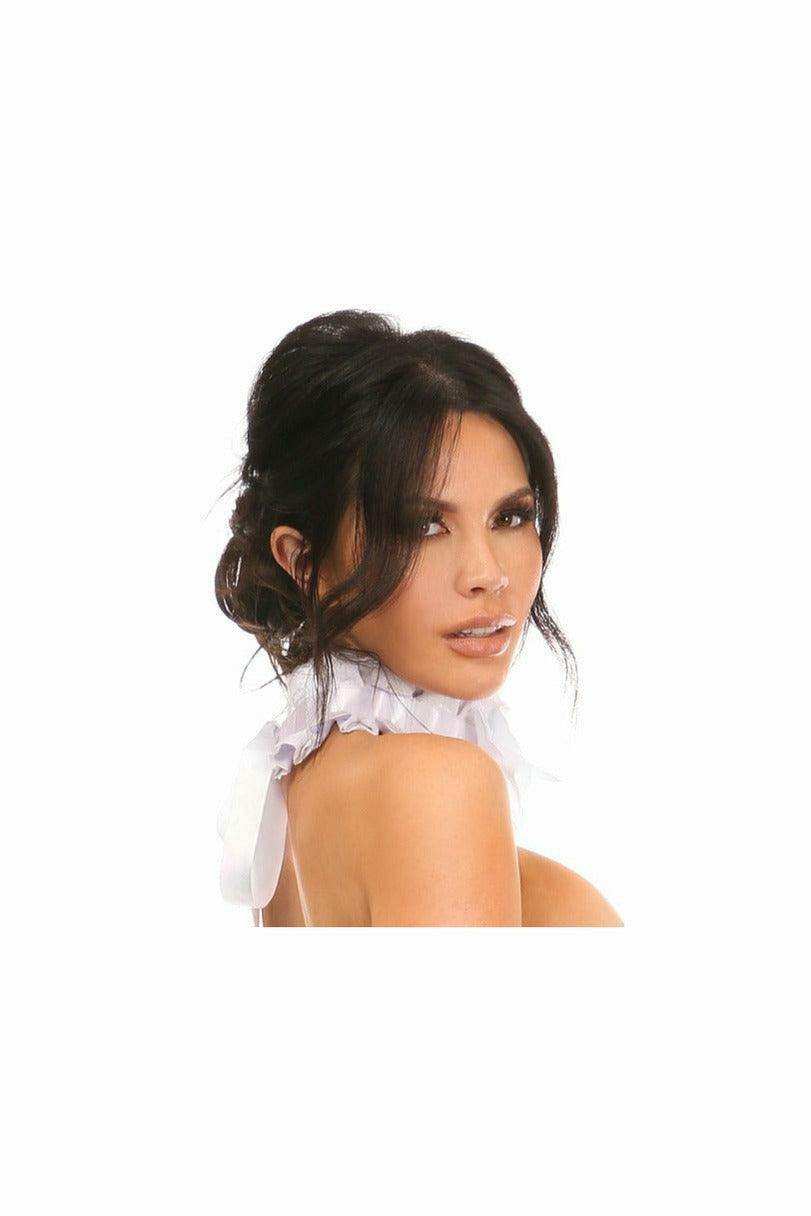 Kitten Collection White/White Lace Choker - Daisy Corsets - Flyclothing LLC
