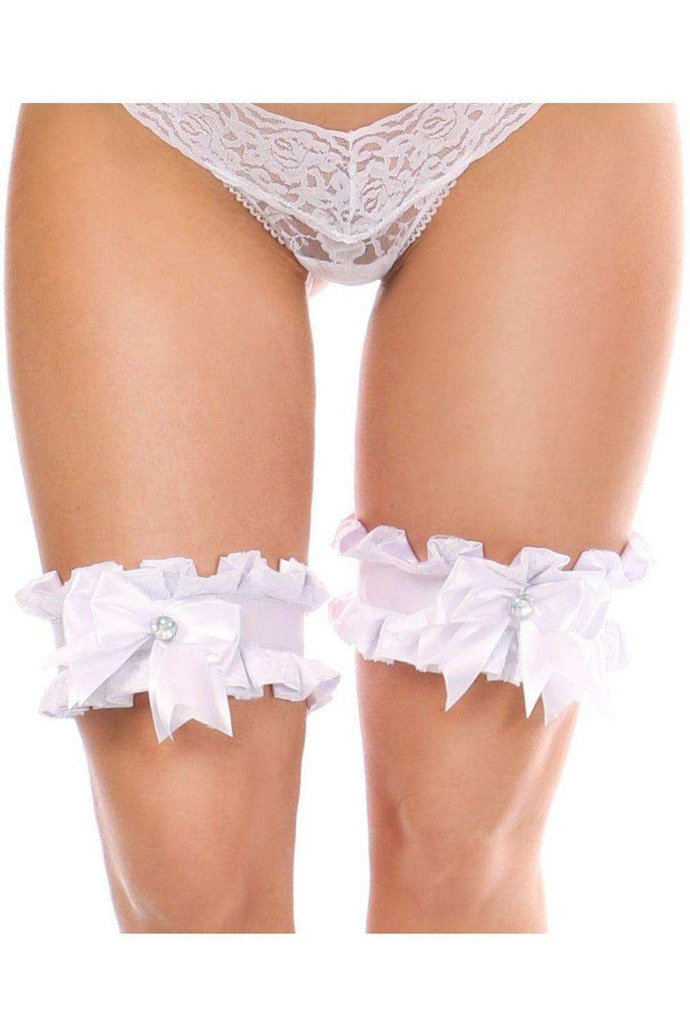 Daisy Corsets Kitten Collection White Lace Leg Garters (set of 2) - Daisy Corsets - Flyclothing LLC