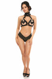 Kitten Collection Black Lace Triangle Top Harness - Daisy Corsets - Flyclothing LLC