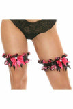 Daisy Corsets Kitten Collection Pink Floral Satin Leg Garters (Set of 2) - Daisy Corsets - Flyclothing LLC