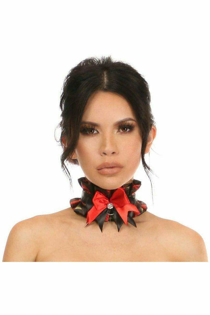 Daisy Corsets Kitten Collection Red Roses Satin Choker - Daisy Corsets - Flyclothing LLC
