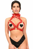 Kitten Collection Red/Red Triangle Top Body Harness - Daisy Corsets - Flyclothing LLC