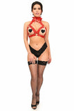 Kitten Collection Red/Red Triangle Top Body Harness - Daisy Corsets - Flyclothing LLC