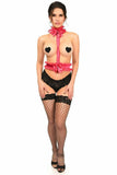 Kitten Collection Fuchsia/Fuchsia Lace Single Strap Body Harness - Daisy Corsets - Flyclothing LLC