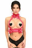 Kitten Collection Fuchsia/Fuchsia Lace Double Strap Body Harness - Daisy Corsets - Flyclothing LLC