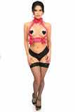Kitten Collection Fuchsia/Fuchsia Lace Double Strap Body Harness - Daisy Corsets - Flyclothing LLC