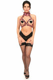 Kitten Collection Dusty Rose Velvet Triangle Top Body Harness - Daisy Corsets - Flyclothing LLC