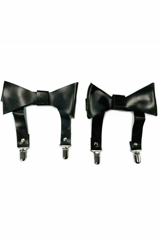 Daisy Corsets Black Faux Leather Garters (set of 2) - Daisy Corsets - Flyclothing LLC