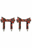 Daisy Corsets Red Plaid Faux Leather Garters (set of 2) - Daisy Corsets - Flyclothing LLC
