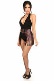 Daisy Corsets Black & Red Skull Faux Leather Fringe Skirt - Daisy Corsets - Flyclothing LLC