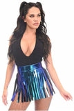 Daisy Corsets Blue/Teal Holo Fringe Skirt - Daisy Corsets - Flyclothing LLC