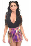 Daisy Corsets Rainbow Gold Holo Fringe Skirt - Daisy Corsets - Flyclothing LLC