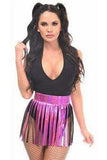 Daisy Corsets Fuchsia Holo Fringe Skirt - Daisy Corsets - Flyclothing LLC