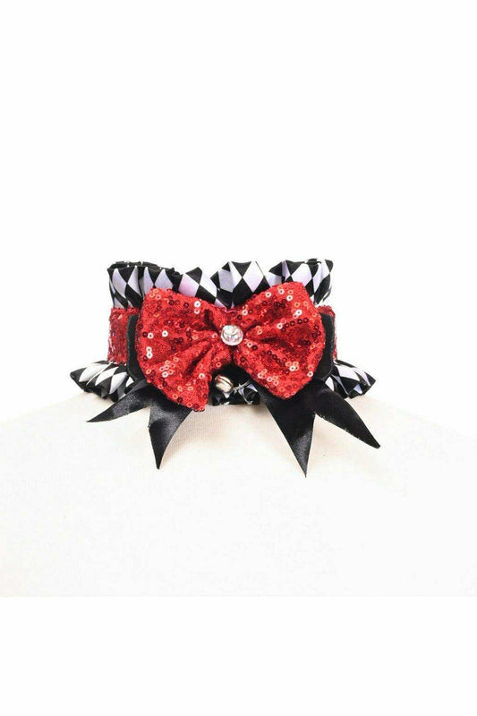 Kitten Collection Diamond Print Choker - Daisy Corsets - Flyclothing LLC