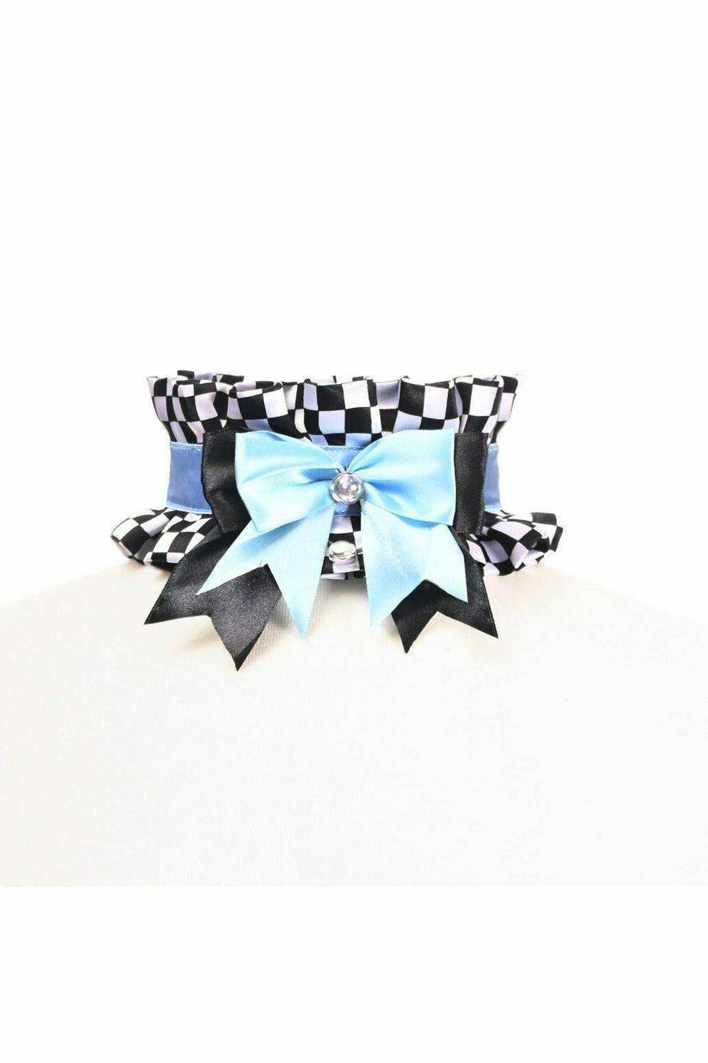 Kitten Collection Checker Print Choker - Daisy Corsets - Flyclothing LLC