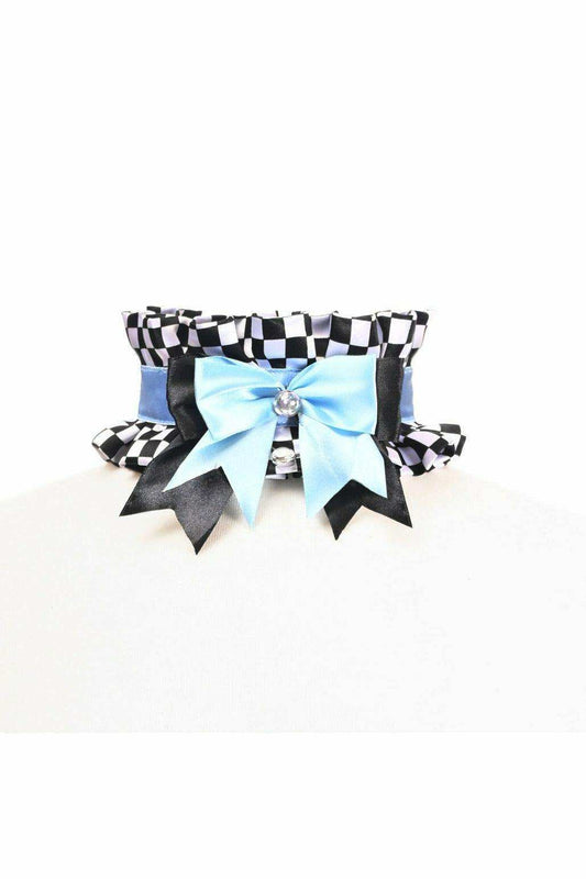 Kitten Collection Checker Print Choker - Daisy Corsets - Flyclothing LLC