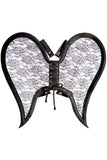 Daisy Corsets Black/Black Faux Leather & Lace Angel Wing Body Harness - Daisy Corsets - Flyclothing LLC