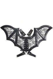 Daisy Corsets Black/Black Faux Leather & Lace Wing Harness - Daisy Corsets - Flyclothing LLC