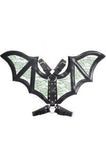 Daisy Corsets Black/Green Faux Leather & Lace Wing Harness - Daisy Corsets - Flyclothing LLC