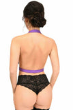 Dark Purple Stretchy Body Harness w/Gold Hardware - Daisy Corsets - Flyclothing LLC